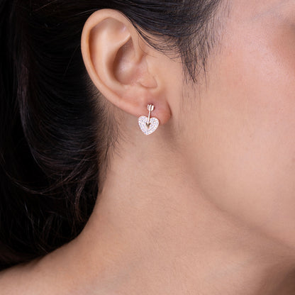 Heart Arrow Studs Earrings 925 sterling silver