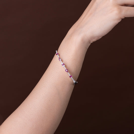 Geometric Teardrop & Pearl kada 925 sterling silver