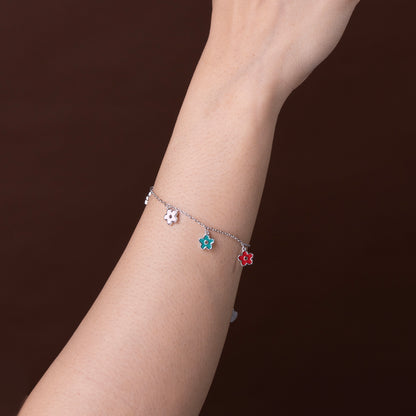 Blooming colours Braclet 925 sterling silver