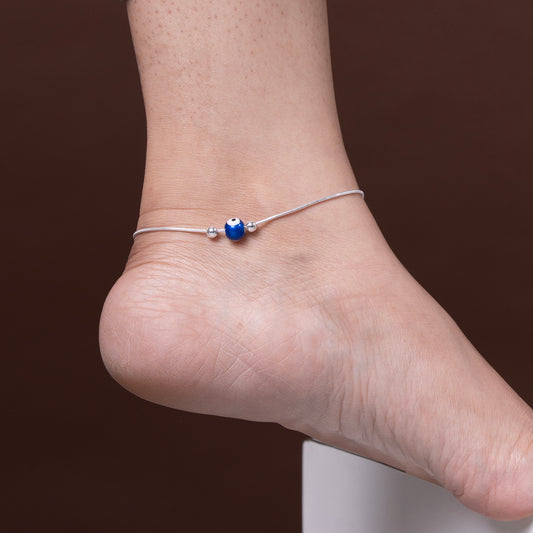EVIL EYE Anklet 925 Sterling Silver