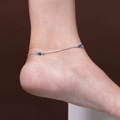 Multi EVIL EYE Anklet 925 Sterling Silver