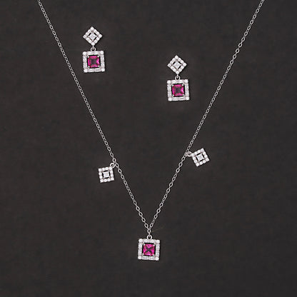 Radiant Ruby Elegance 925 sterling silver