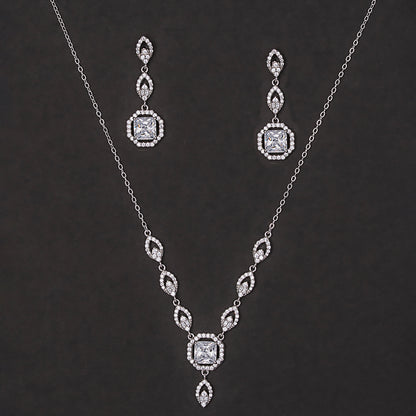 Regal Sparkle Pendant Set 925 sterling silver