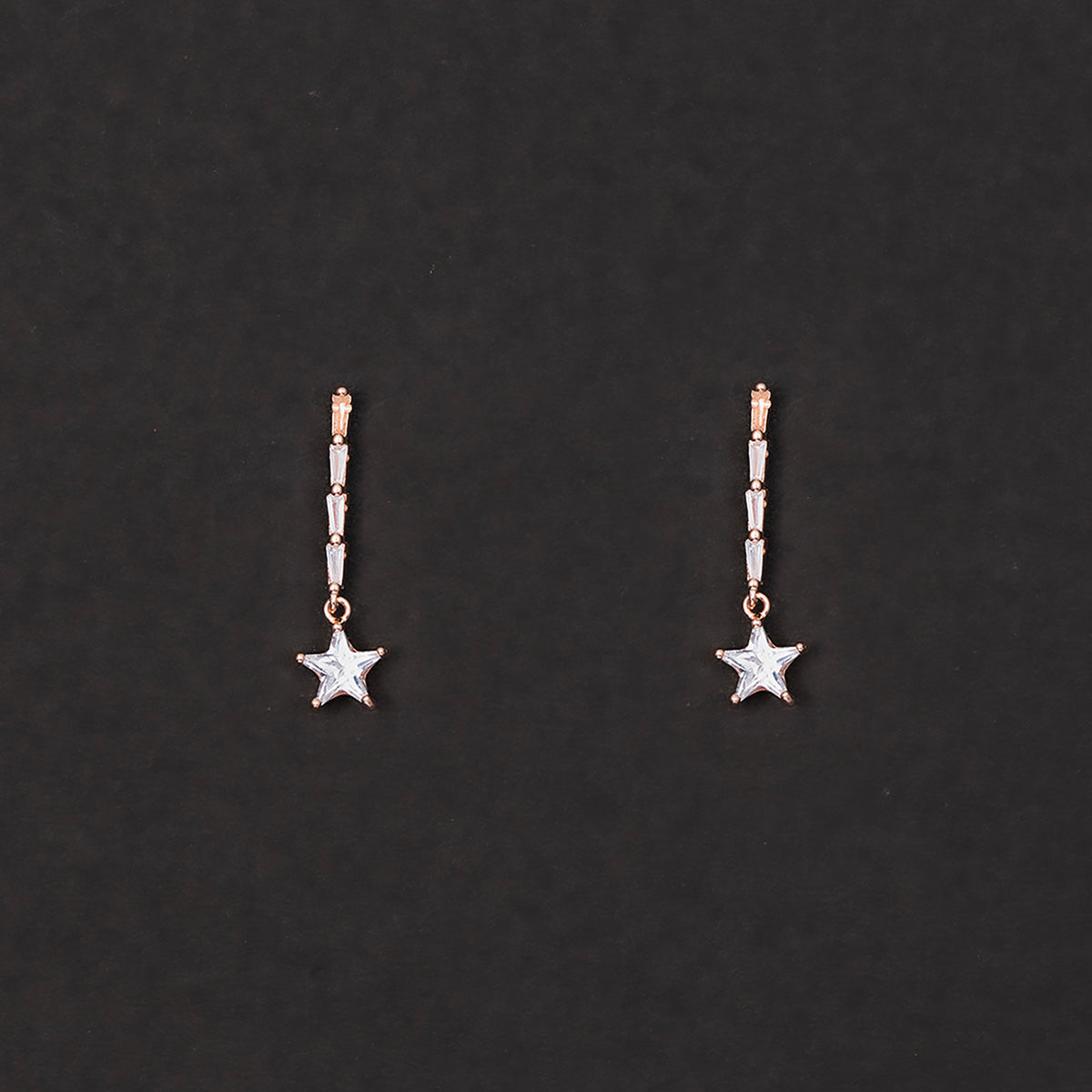 Star shape solitare Earrings 925 sterling silver