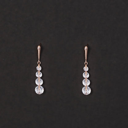 Rotating Solitare Earrings 925 sterling silver