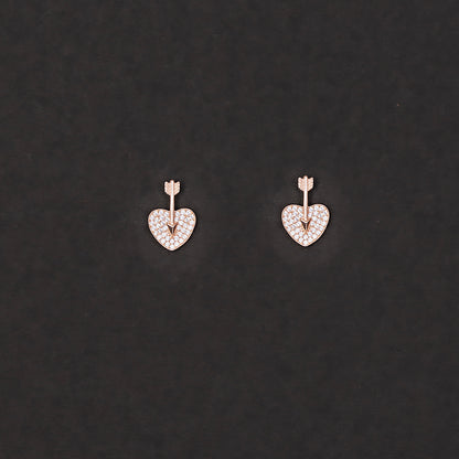 Heart Arrow Studs Earrings 925 sterling silver
