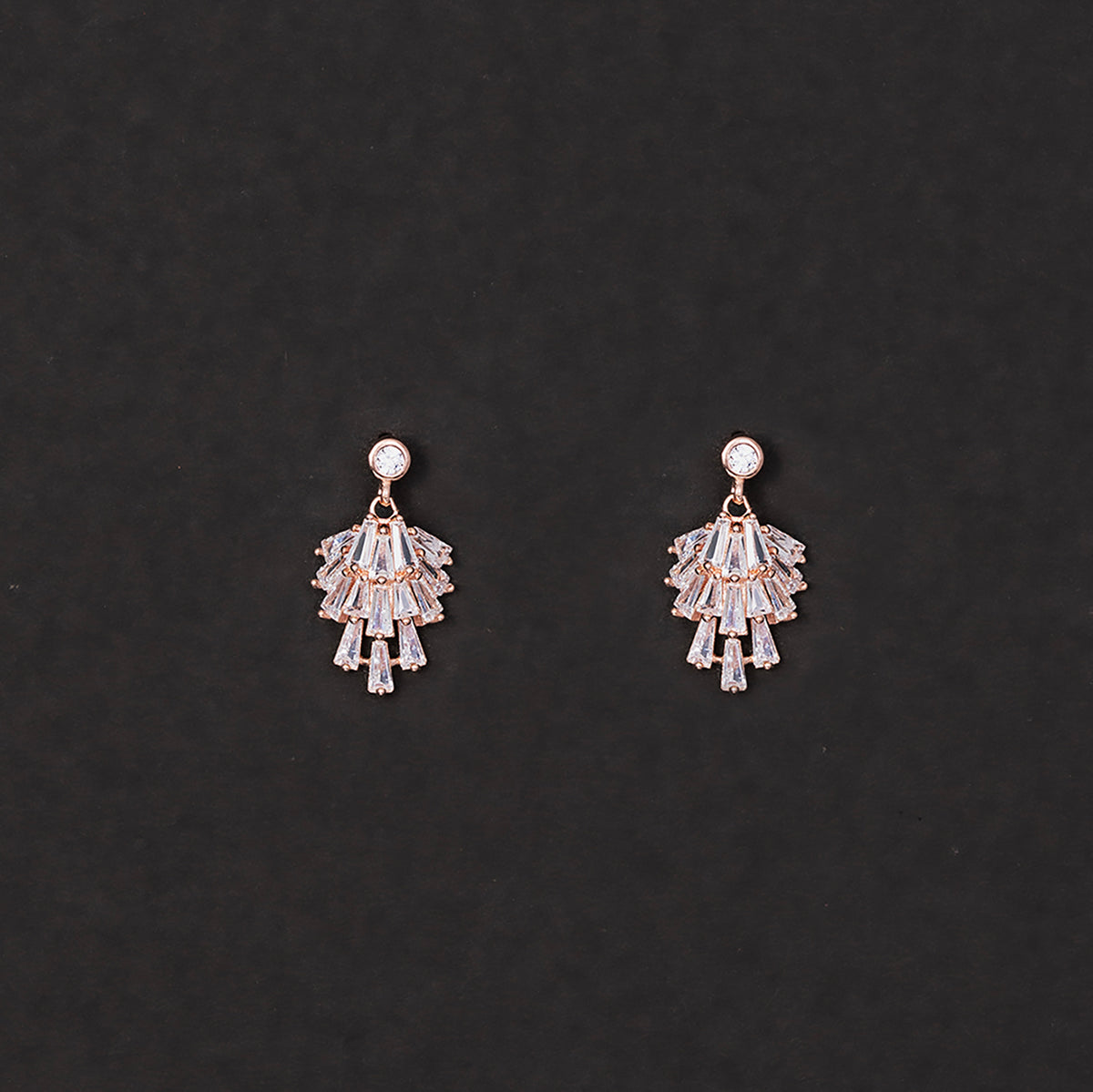 Elegant Cluster Silhouette Earrings 925 Sterling Silver