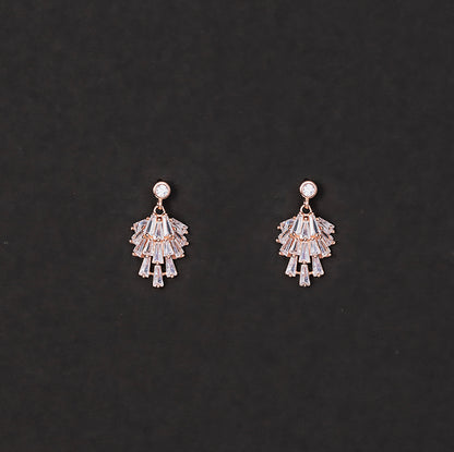 Elegant Cluster Silhouette Earrings 925 Sterling Silver