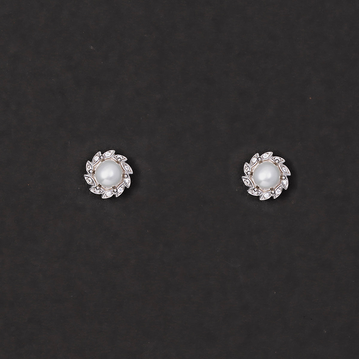 Ethereal Pearl Bloom Studs Earrings 925 sterling silver