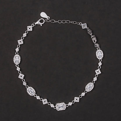 Elegant Soliatre link Bracelet 925 sterling silver