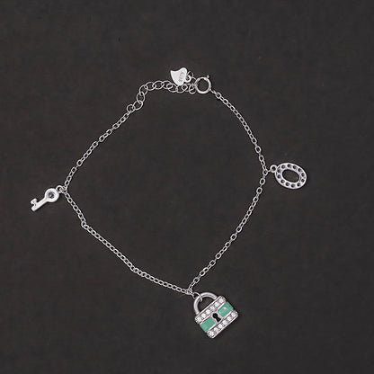 Lock&Key Charm Bracelet 925 sterling silver