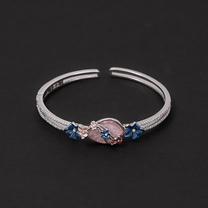 Pastel Floral korean kada 925 sterling silver