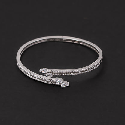 Double Line Teardrop Solitare Kada 925 sterling silver