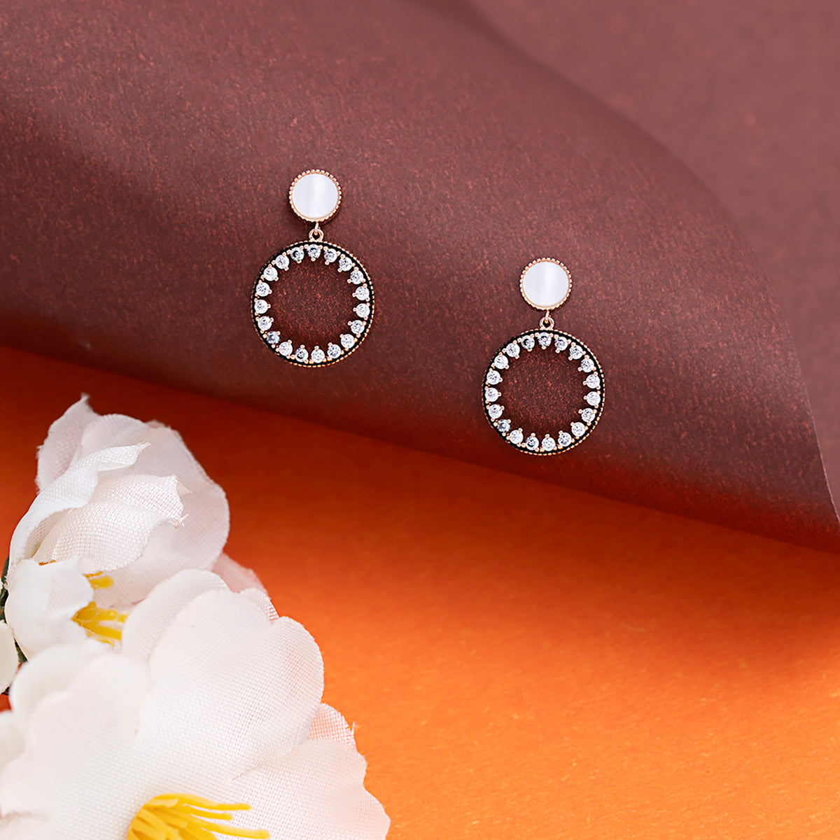 Circle of Sparkle, Touch of Grace Earrings 925 sterling silver