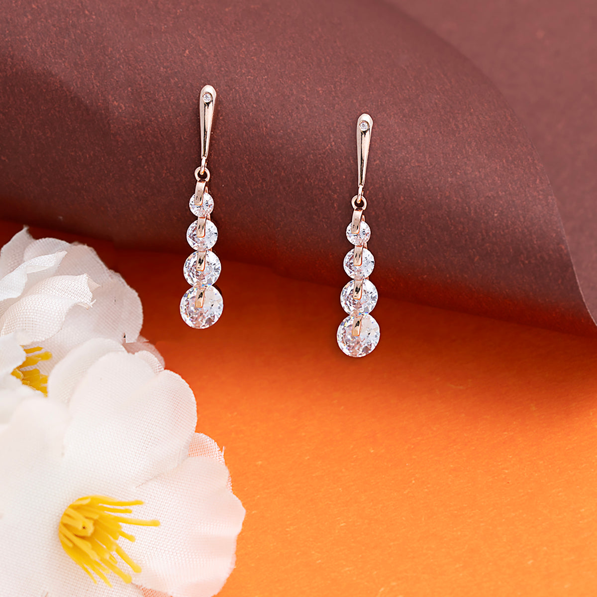 Rotating Solitare Earrings 925 sterling silver