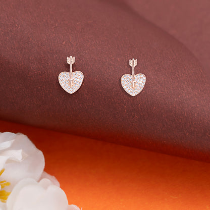 Heart Arrow Studs Earrings 925 sterling silver