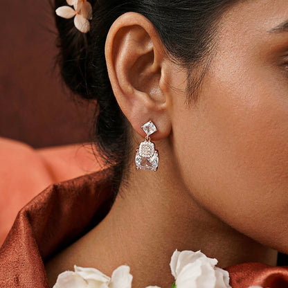 Solitare Drop Earrings 925 sterling silver