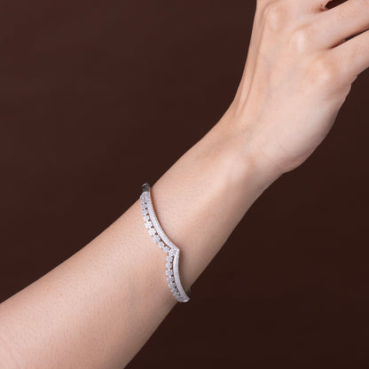 Geometric with Ruby-Red Accents kada 925 sterling silver
