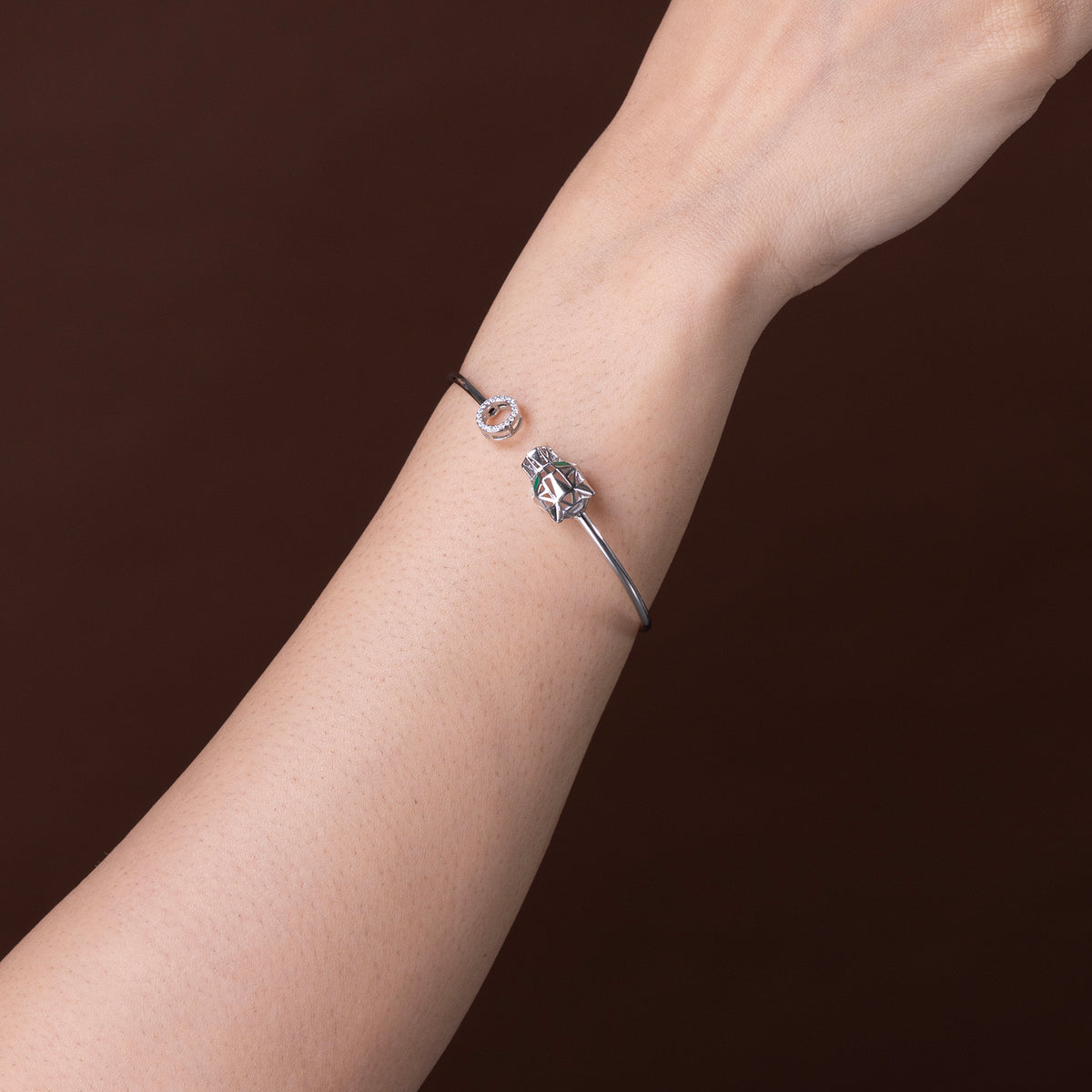 Panther Head Geometric kada 925 sterling silver